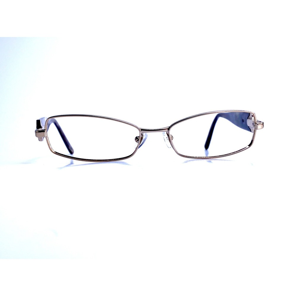 Versace Gold Metal Rectangular Medusa Glasses Pearl Tortoise Italy 52 16 135